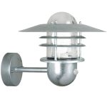Nordlux Agger Luce Da Parete Acciaio e Vetro Grigio | IP54 - Sensore di Movimento e Luce - Adatto per E27