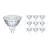 Confezione Multipack 10x Philips Corepro LED Faretti GU5.3 MR16 2.9W 230lm 36D - 827 Bianco Molto Caldo | Sostitutiva 20W