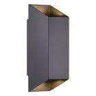 Nordlux Nico Luce Da Parete Aluminium Nero Up & Down | IP54 - Adatto per 2x GU10
